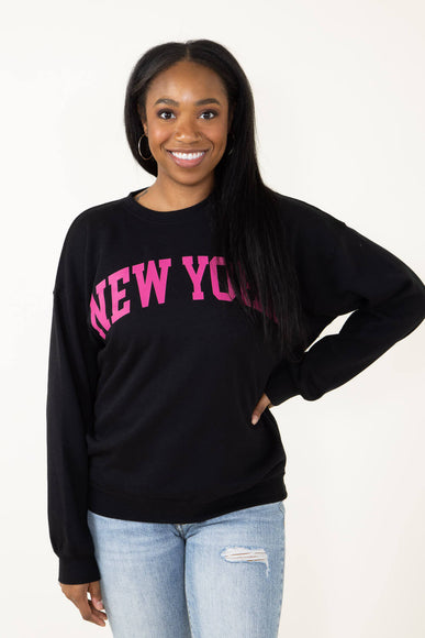 1897 Active New York Sweatshirt for Women in Black