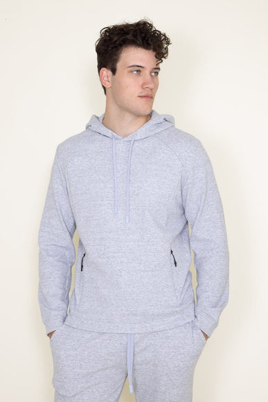 1897 Active Diamond Weave Hoodie for Men in Heather Grey 