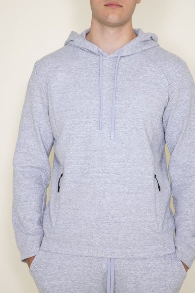 1897 Active Diamond Weave Hoodie for Men in Heather Grey 