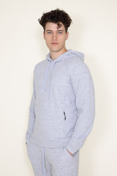 1897 Active Diamond Weave Hoodie for Men in Heather Grey 