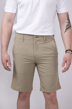 1897 Original Heather Hybrid Shorts for Men in Khaki