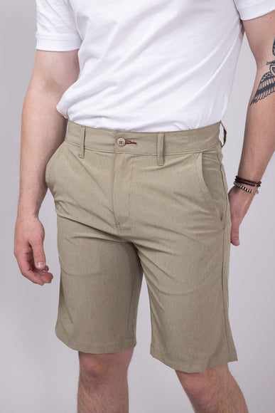 1897 Original Heather Hybrid Shorts for Men in Khaki