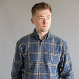 1897 Legends Flannel Shirt for Men in Indigo Plaid