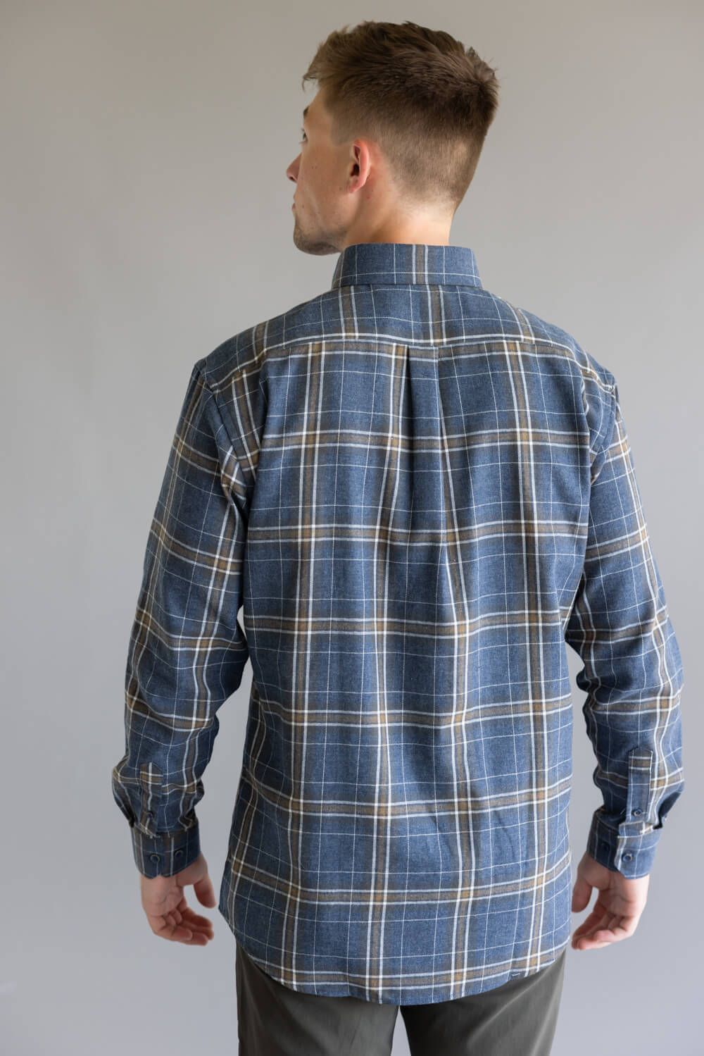 1897 Legends Flannel Shirt for Men in Indigo Plaid