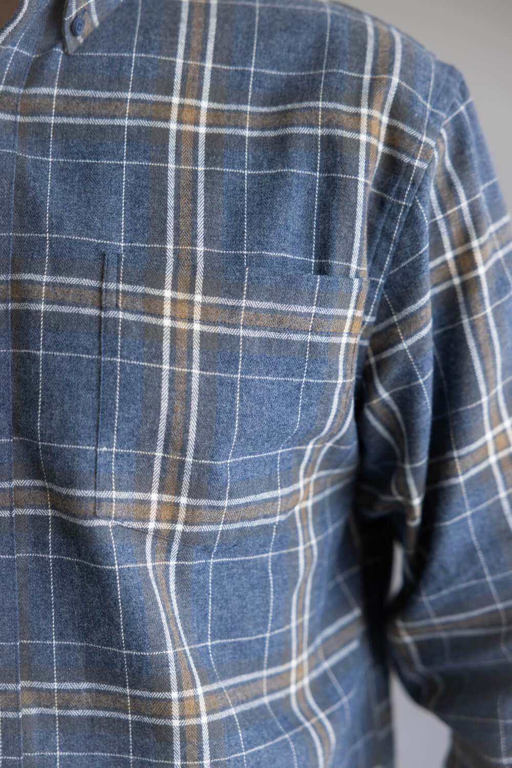 1897 Legends Flannel Shirt for Men in Indigo Plaid