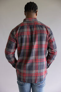 1897 Legends Flannel Shirt for Men in Red Multi Plaid