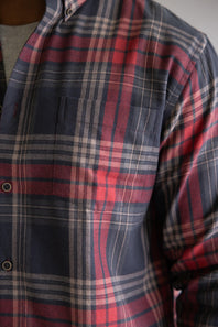 1897 Legends Flannel Shirt for Men in Red Multi Plaid