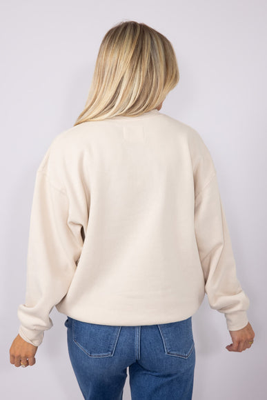 1897 Active Mama Chenille Patch Sweatshirt for Women in Cream