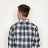 Plaid Flannel Shirt for Men in Green/Blue