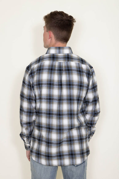 Plaid Flannel Shirt for Men in Green/Blue