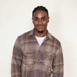 Stretch Brush Flannel for Men in Brown