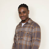 Stretch Brush Flannel for Men in Brown