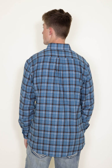 Plaid Flannel Shirt for Men in Aqua Blue
