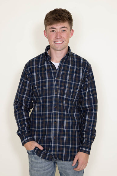 Plaid Flannel Shirt for Men in Blue