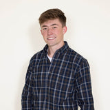 Plaid Flannel Shirt for Men in Blue