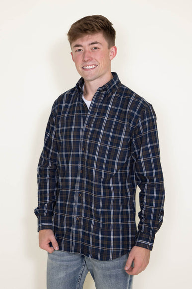 Plaid Flannel Shirt for Men in Blue