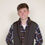  Quilted Field Vest for Men in Dark Taupe