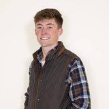  Quilted Field Vest for Men in Dark Taupe