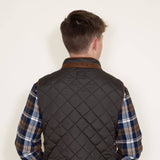  Quilted Field Vest for Men in Dark Taupe