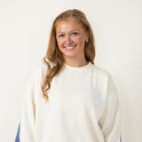 1897 Active Michigan Lake Life Sweatshirt for Women in Cream/Blue