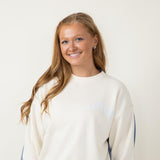 1897 Active Michigan Lake Life Sweatshirt for Women in Cream/Blue