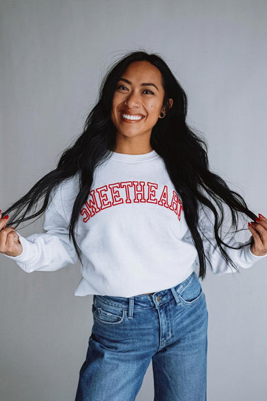 1897 Active Sweetheart Sweatshirt for Women in White