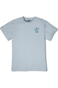 Simply Southern Plus Size Turtle Mineral Wash T-Shirt for Women in Ashen