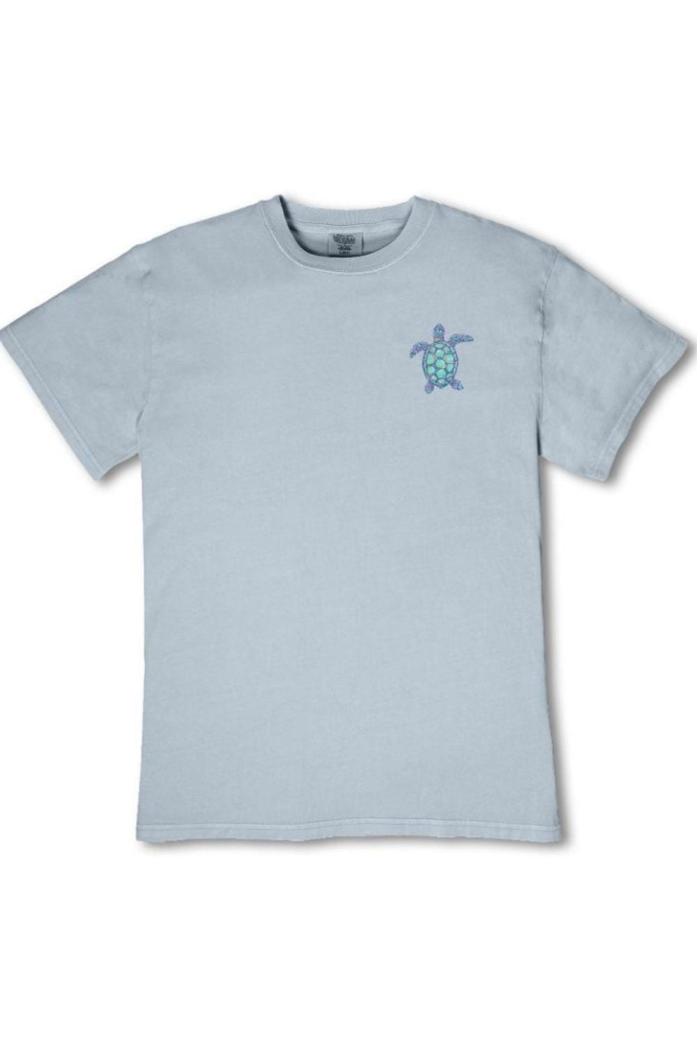 Simply Southern Plus Size Turtle Mineral Wash T-Shirt for Women in Ashen