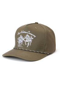 Seager Los Rios Canvas Snapback Hat for Men in Woodland