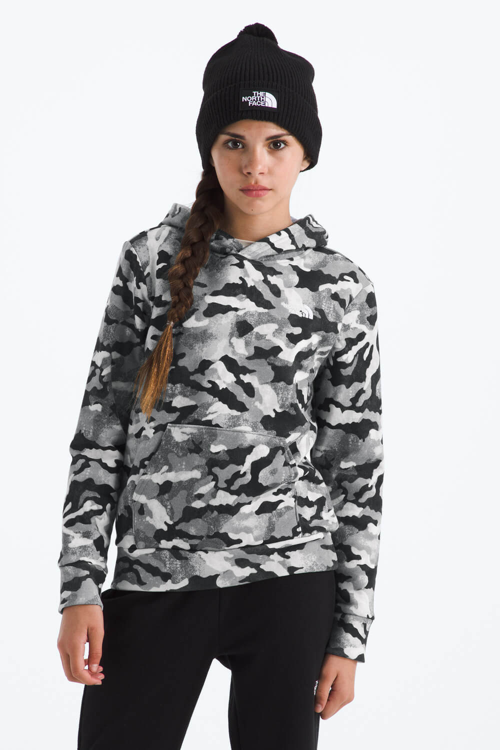 The North Face Teen Evolution Hoodie in Black Camo