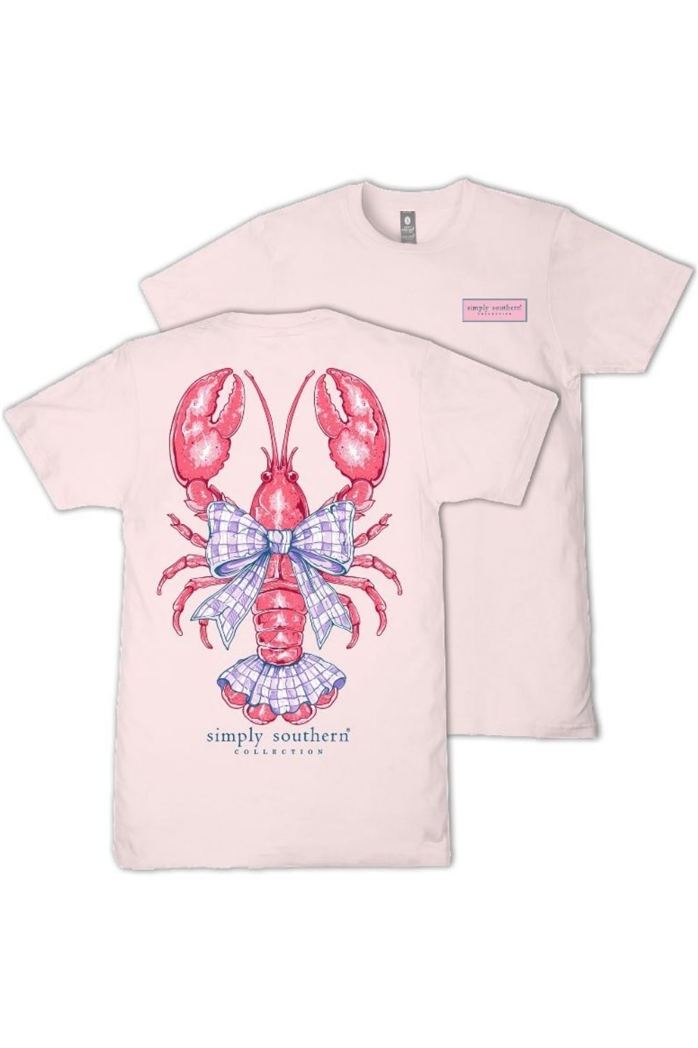  Simply Southern Lobster T-Shirt for Women in Rosy