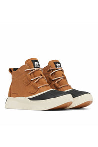 pair of sorel waterproof boots on a white background 