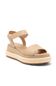 Sorel Sun Peak Platform Sandal for Women in Honest Beige