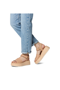 Sorel Sun Peak Platform Sandal for Women in Honest Beige