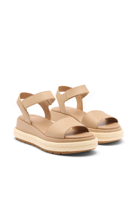 Sorel Sun Peak Platform Sandal for Women in Honest Beige