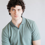 PX Johnny Collar Polo Shirt for Men in Seafoam