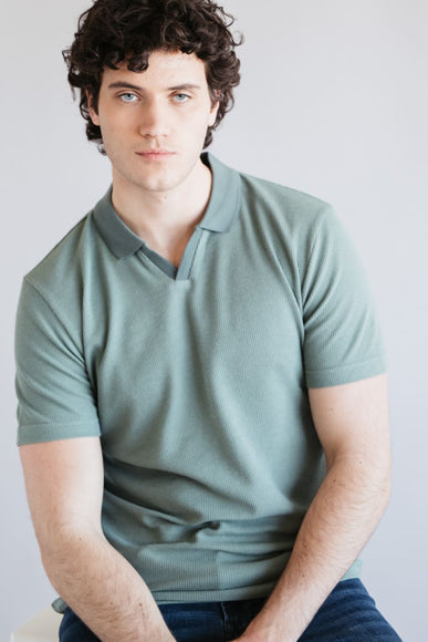 PX Johnny Collar Polo Shirt for Men in Seafoam