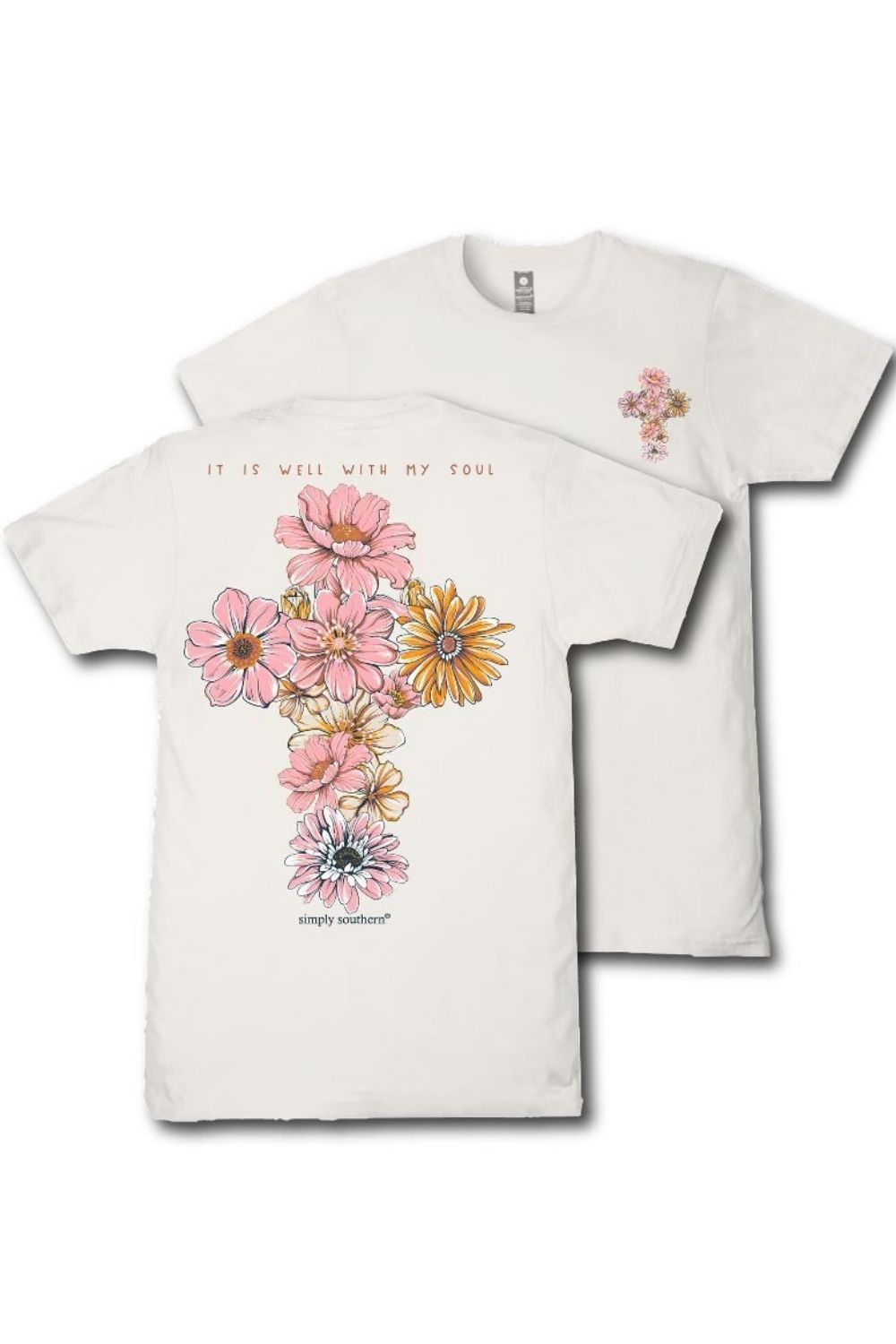 Simply Southern Well With My Soul T-Shirt for Women in Linen