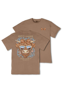 Simply Southern Youth Always In A Good Mood T-Shirt for Girls in Rawhide Brown