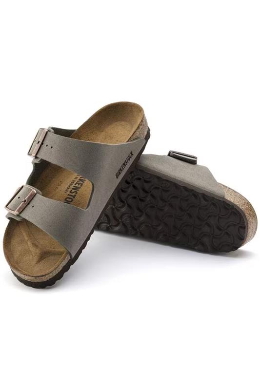 Birkenstock Arizona Birkibuc Sandals for Women in Stone | 151211