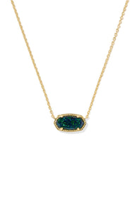 Kendra Scott Elisa Gold Pendant Necklace in Night Kyocera Opal | 9608802374