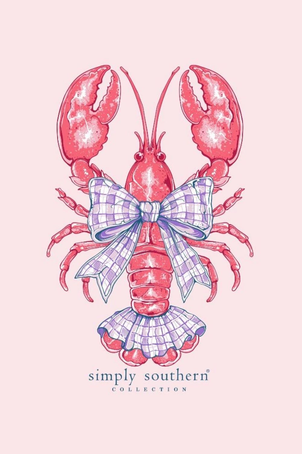 Simply Southern Lobster T-Shirt for Women in Rosy
