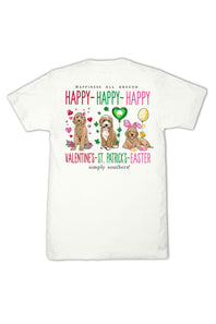 Simply Southern Plus Size Happy Everything T-Shirt for Women in Oyster | EXT-SS-HAPPY-OYSTER