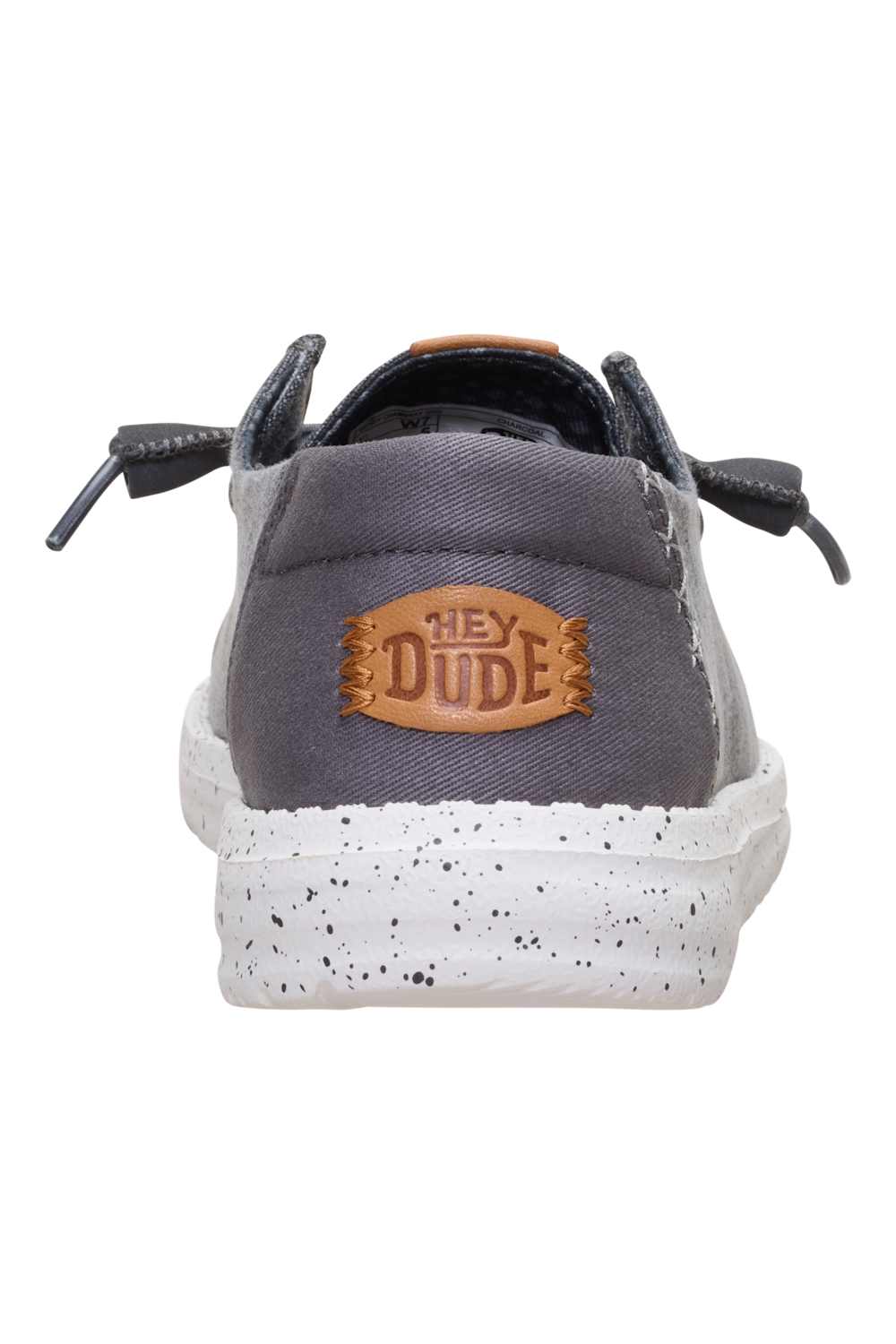 HEYDUDE Women’s Chambray Grid Shoes in Charcoal