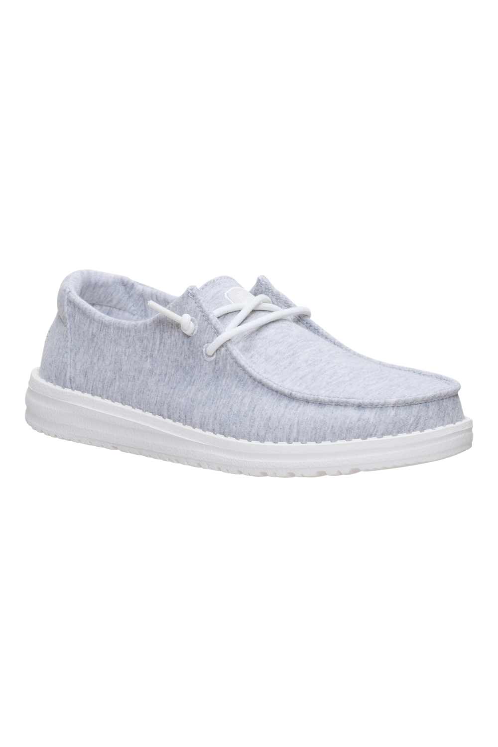 HEYDUDE Women’s Wendy Stretch Jersey Shoes in Light Grey