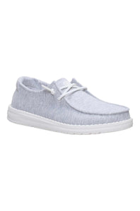 HEYDUDE Women’s Wendy Stretch Jersey Shoes in Light Grey