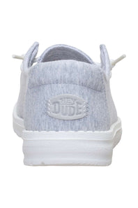 HEYDUDE Women’s Wendy Stretch Jersey Shoes in Light Grey