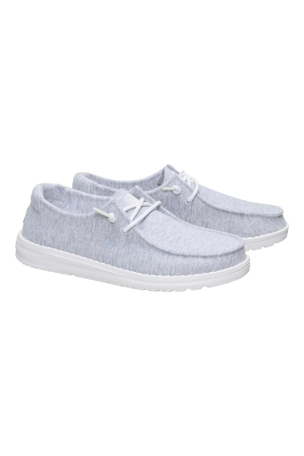 HEYDUDE Women’s Wendy Stretch Jersey Shoes in Light Grey
