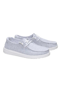 HEYDUDE Women’s Wendy Stretch Jersey Shoes in Light Grey
