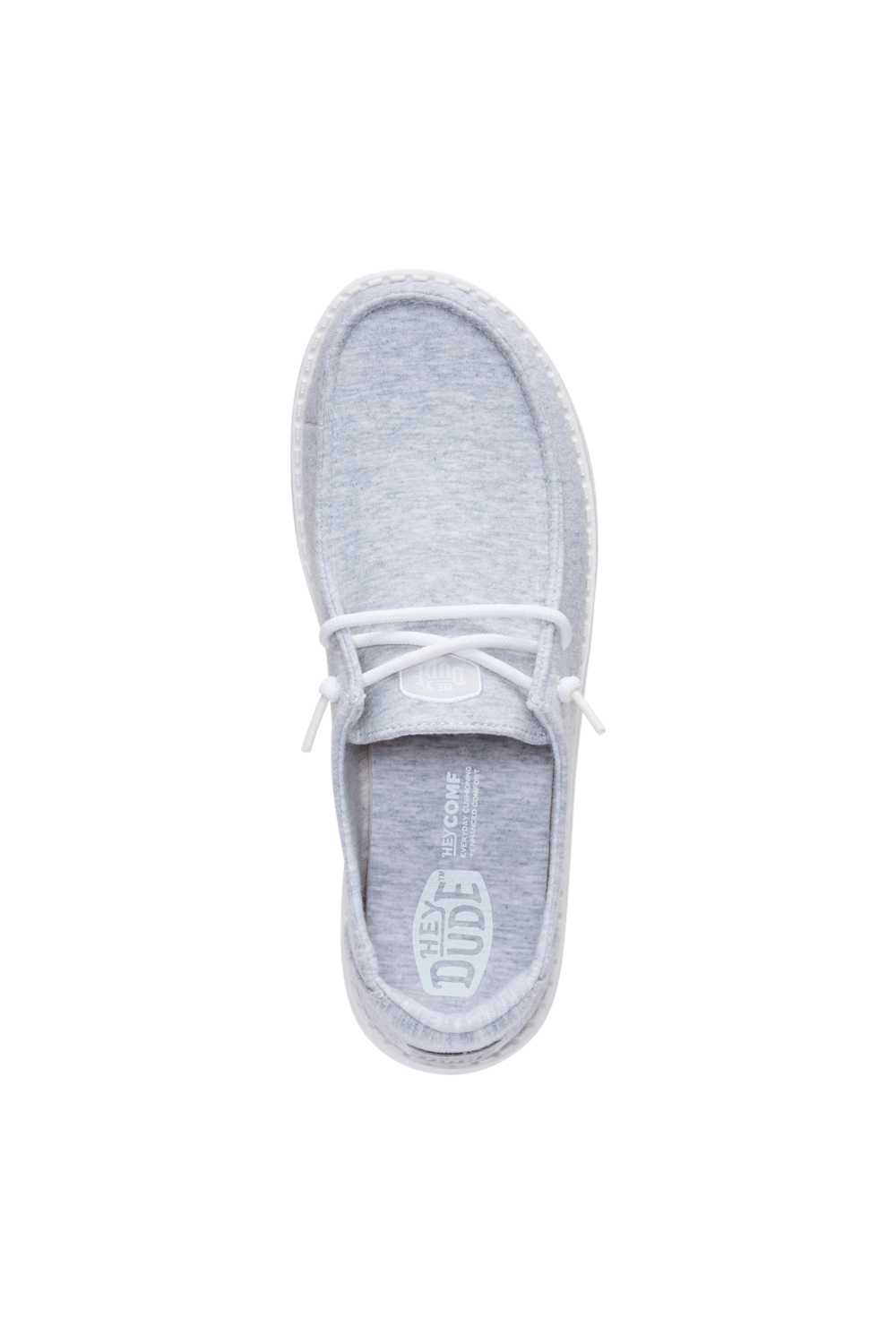 HEYDUDE Women’s Wendy Stretch Jersey Shoes in Light Grey